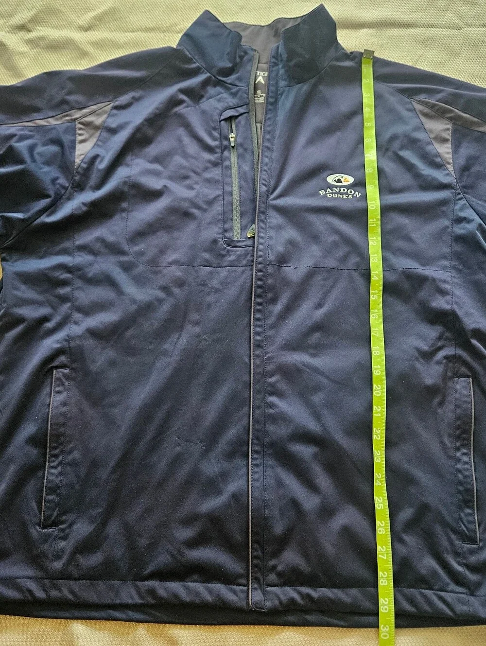 Antigua Bandon Dunes Track Jacket Men's XL Blue Full Zip Golf Course Oregon